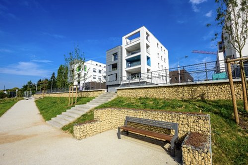 Le bassin d’eaux pluviales Nord, élément paysager en entrée de quartier